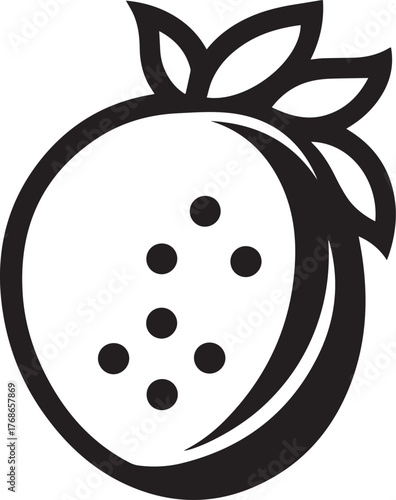 A silhouette style grapefruit logo design icon vector illustration on a white background
