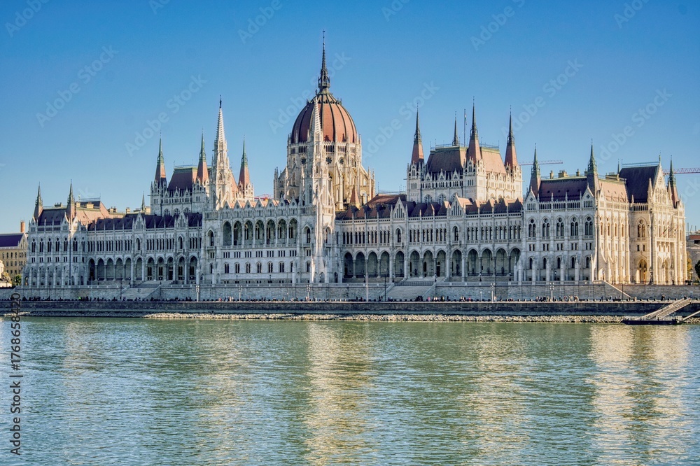 Naklejka premium Hungarian Parliament Building during day