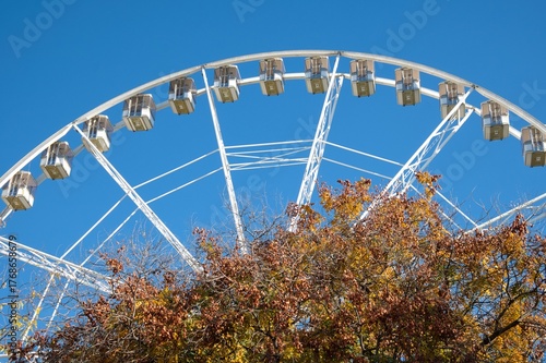 Ferris wheel in city park Budapest autumn