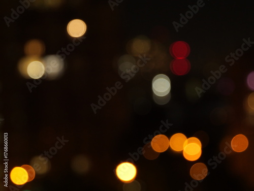 City lights bokeh background. Can be used as elements, overlay or  background for design projects. 
