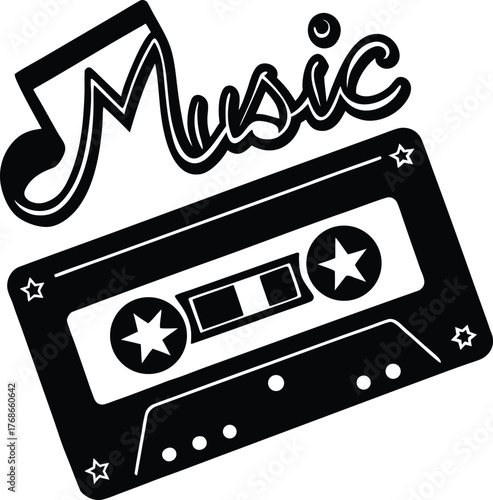 Music Cassette Tape Illustration