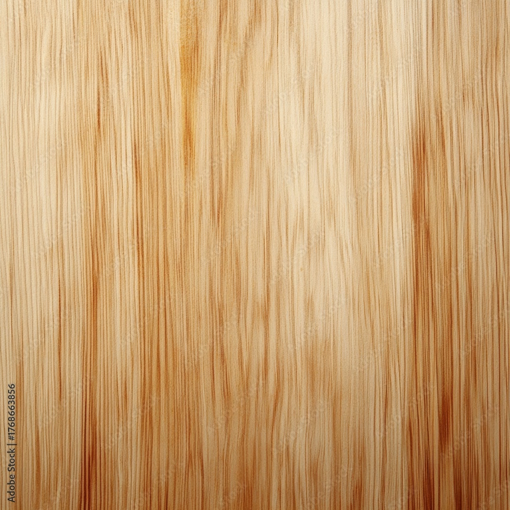 Naklejka premium Vertical light wood grain texture featuring warm honey tones and fine, parallel fiber lines offers natural background appeal