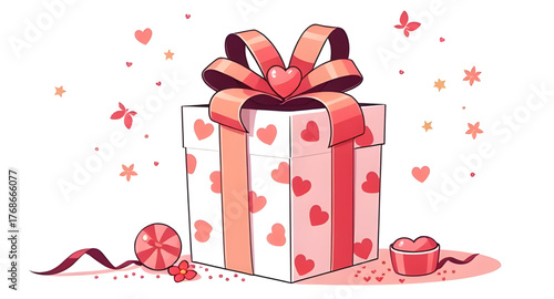 christmas, gift, boxes, background, vector, illustration, holiday, festive, decoration, present, celebration, winter, new year, xmas, joy, colorful, design, snow, merry christmas, ribbon, wrapping, pa