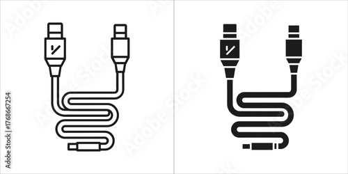 Usb type c cable icon