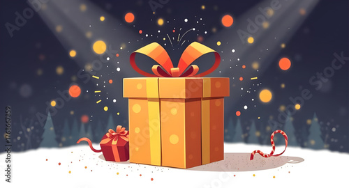 christmas, gift, boxes, background, vector, illustration, holiday, festive, decoration, present, celebration, winter, new year, xmas, joy, colorful, design, snow, merry christmas, ribbon, wrapping, pa