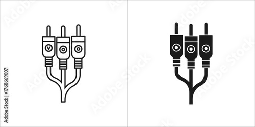 Rca audio video cable icon