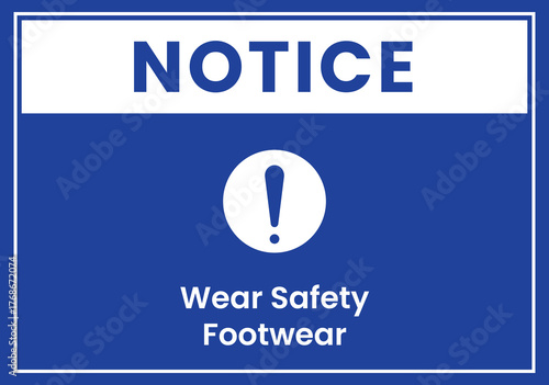 Mandatory Safety Footwear Warning Sign