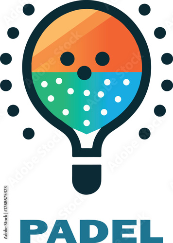 Padel logo logo icon vector white background .