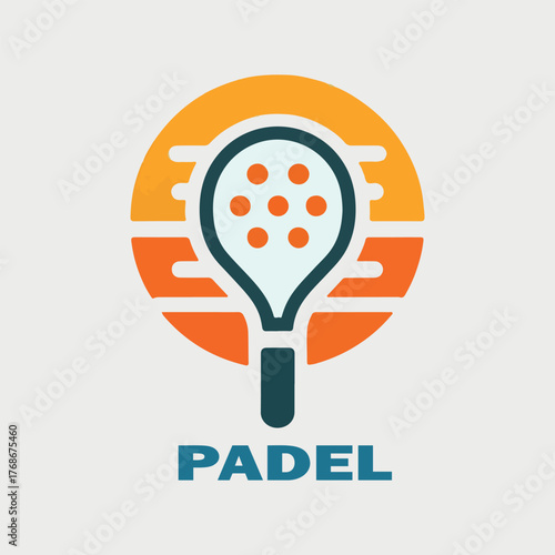 Padel logo logo icon vector white background .