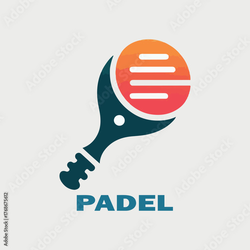 Padel logo logo icon vector white background .