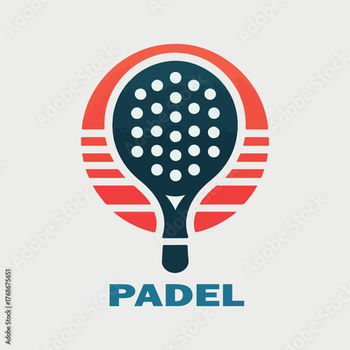 Padel logo logo icon vector white background .