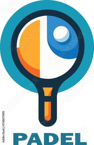 Padel logo logo icon vector white background .