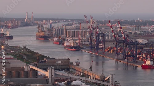 Panorama showcasing its chemical, petrochemical, and port industries, Ravenna, Italy