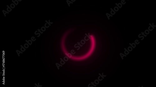 Wallpaper Mural Abstract glowing pink circle loading animation on black background seamless loop futuristic Torontodigital.ca