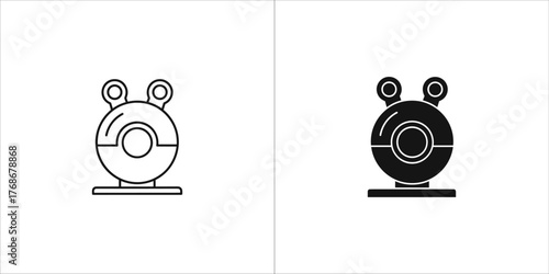 Vector graphic of a webcam, presented as a simple illustration