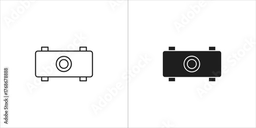 Webcam vector icon line and glyph style design camera symbol video call sign