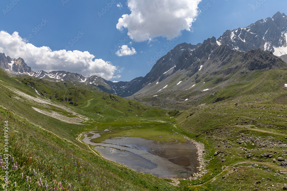 Fototapeta premium View on a mountain in the Cerces massif, French Alp