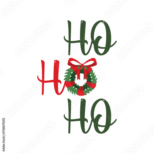 Festive Christmas illustration featuring joyful holiday elements like Santa, snowman, reindeer, trees, snowflakes, and cheerful typography. Perfect for greeting cards, posters, invitations, t-shirts, 