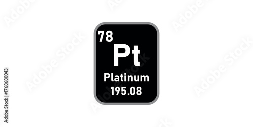 Platinum Chemical Element of the Periodic Table.