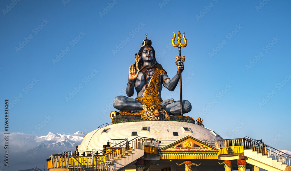 Φωτογραφία Lord Mahadev also knows as Lord Shiva's biggest statue recently inaugurated in , Pokhara, Nepal in one the mountain top