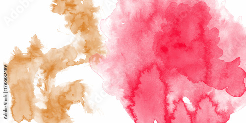 Set of colorful abstract watercolor texture stains with splashes and spatters.  Modern creative watercolor background for trendy design. Art Abstract paint blots background, Watercolor painted backgro