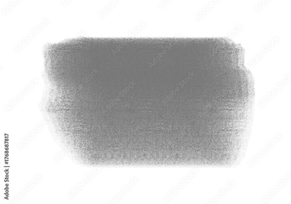 Obraz premium Grey watercolor brush stroke on white background, abstract art and design element