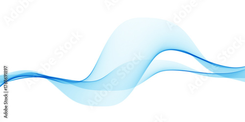 Abstract blue wave background. Blue flowing wave background. Abstract fluid line art design.