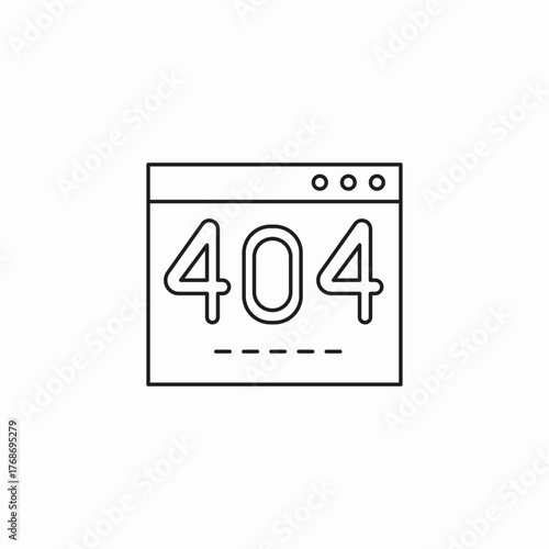 404 error page icon sign vector