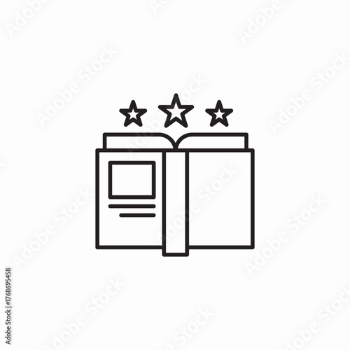 best rated book icon sign vector