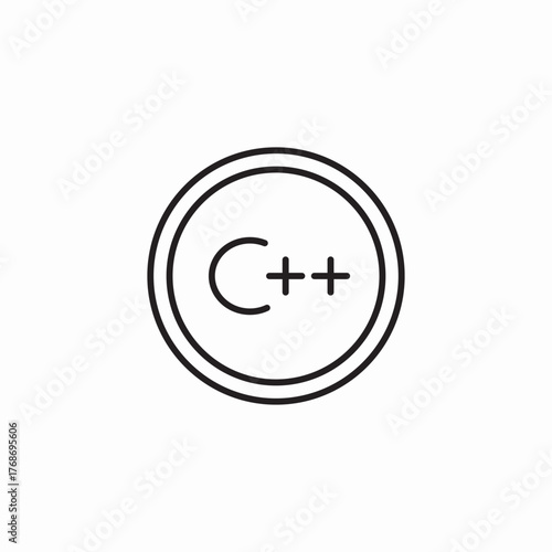 c plus plus language icon sign vector