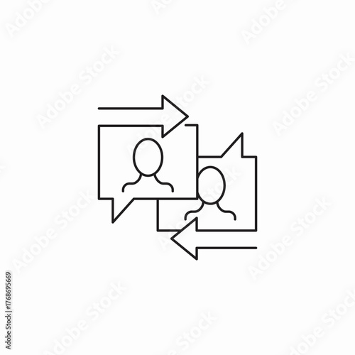 chat messages transfer icon sign vector