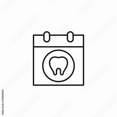 dental appointment calendar icon sign vector