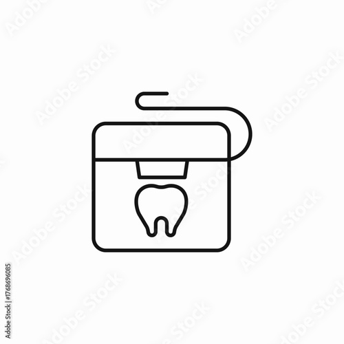 dental floss icon icon sign vector