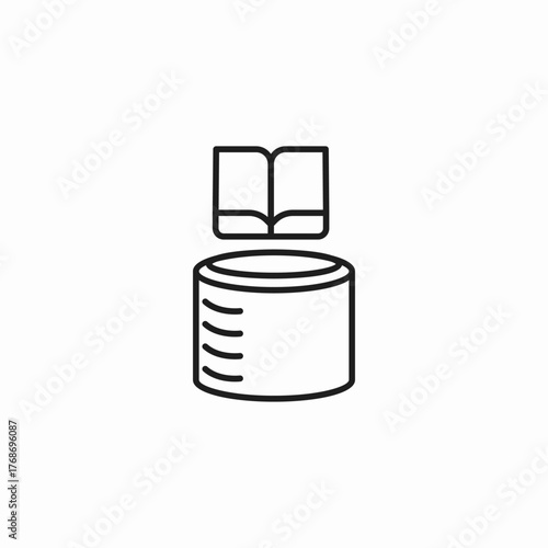 database with book icon sign vector