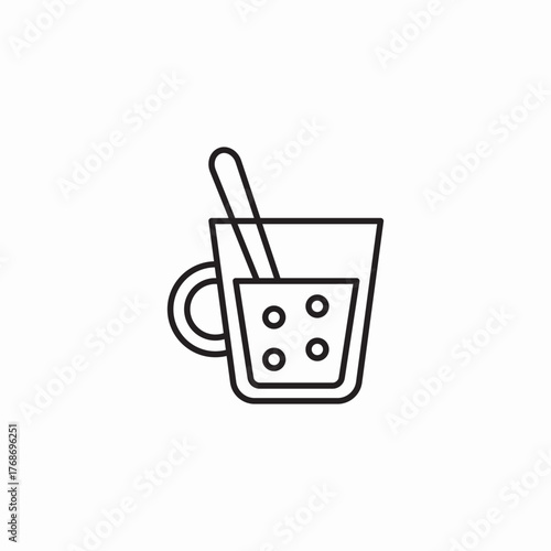 drinking bubble tea icon sign vector