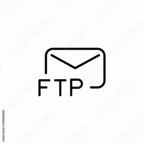 email ftp protocol icon sign vector