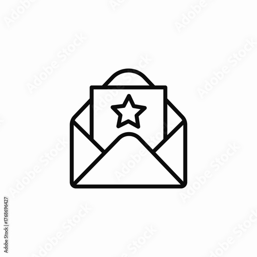 favorite mail icon sign vector