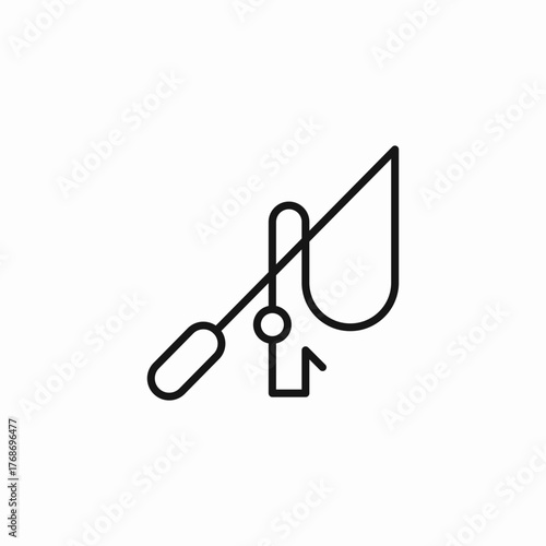 fishing rod lure icon sign vector