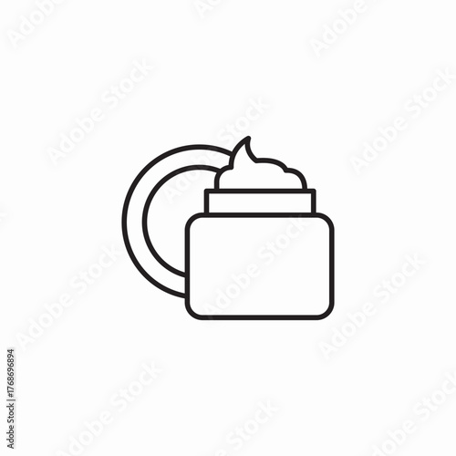 jar of cream icon sign vector