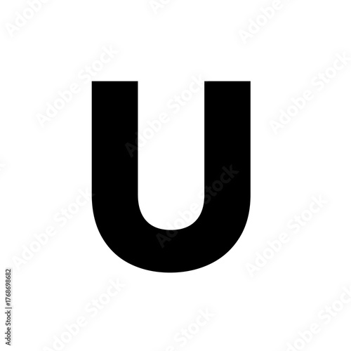 Simple Geometric Letter U Icon