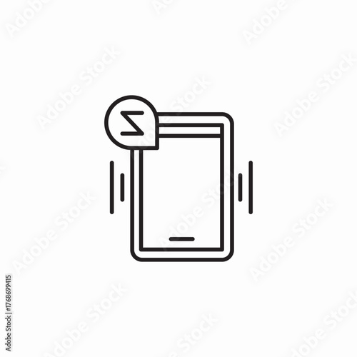 vibrating mobile phone icon sign vector