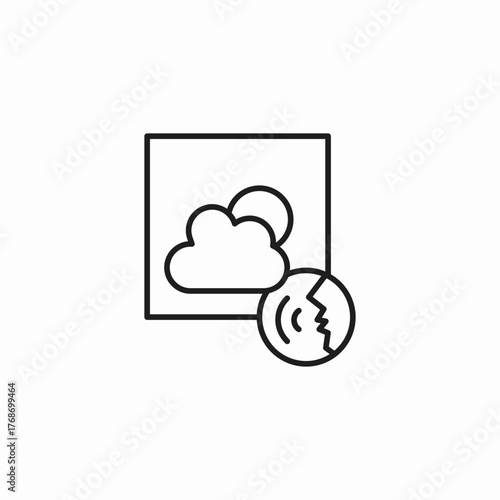 voice command weather icon sign vector