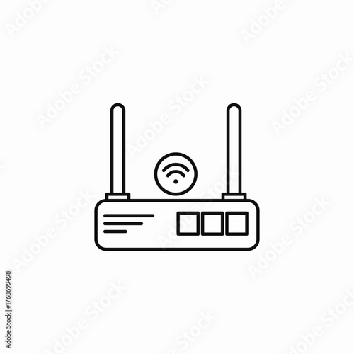 wi-fi internet router icon sign vector