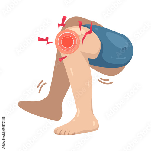 Illustration of Knee Pain with Pain Points