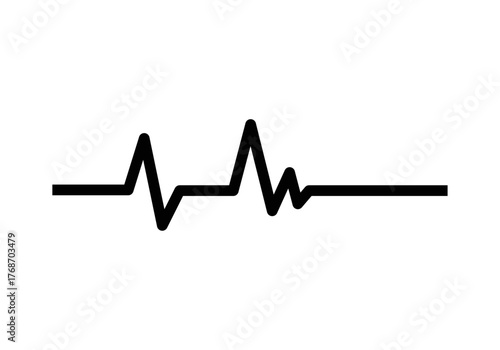 Icono negro de latidos de corazón 