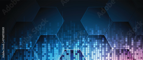 Abstract circuit network and artificial intelligence background for science or business