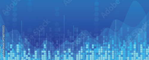 Abstract circuit network and artificial intelligence background for science or business