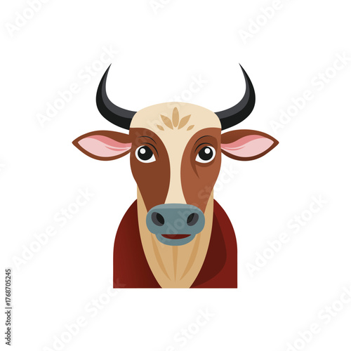 funny cow isolated on white