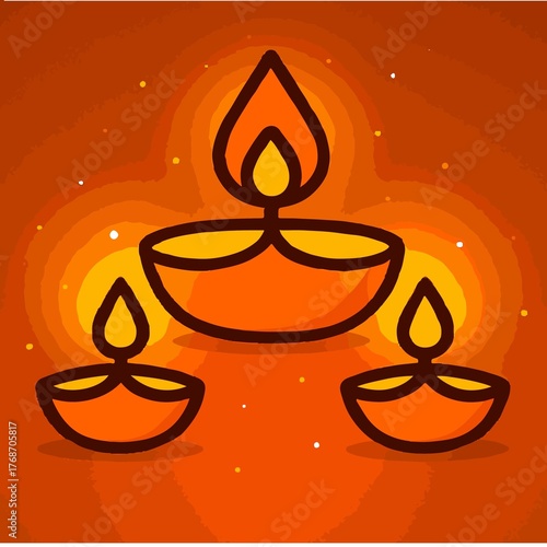 Happy Diwali vector design 