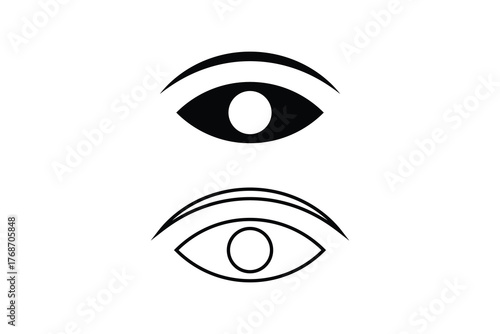 set of vector eye icon, eye icon.